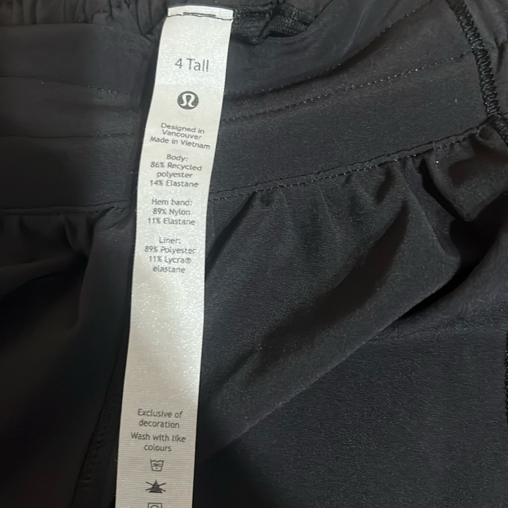 Black lulu lemon shorts